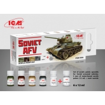 Acrylic paint set for Soviet AFV WWII (6 x 12 ml.)