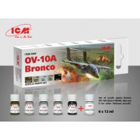 Acrylic paint set for OV-10A Bronco (6 x 12 ml.)
