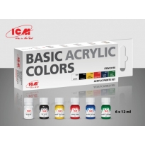 Basic Acrylic colors (6 x 12 ml.)