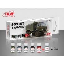 Acrylic paint set for Soviet trucks (6 x 12 ml.)