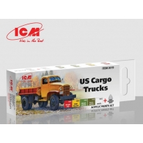 ICM 3019 Acrylic paint set for USA Cargo Trucks (6 x 12 ml.)