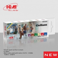 ICM 3030 Аcrylic paints set “Civilians” (6 x 12 ml.)