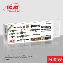ICM 3039 Acrylic paint set Military Equipment of the Armed Forces of Ukraine (6 x 12 ml.)