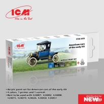 ICM 3058 Acrylic Paint Set for American Cars of the early (6 x 12 ml.)