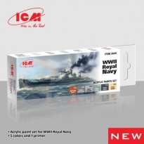 ICM 3060 Acrylic paint set for WWII Royal Navy (6 x 12 ml.)