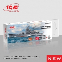 ICM 3064 Acrylic paint set for WWII Imperial Japanese Navy (6 x 12 ml.)