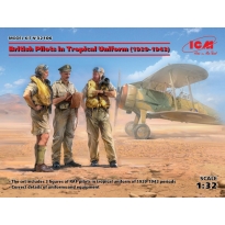 British Pilots in Tropical Uniform (1939-1943) (3 figures) (1:32)