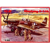 Mustang P-51B with USAAF Pilots and Ground Personnel (1:48)