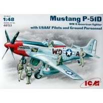 Mustang P-51D MMII American fighter with USAAF Pilots and Ground Personnel (1:48)