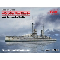Groβer Kurfürst (full hull & waterline), WWI German Battleship (1:700)