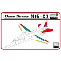 Karaya U7203 MiG-23 control surfaces set – resin + PE (ex R.V.Aircraft) (1:72)