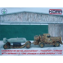 Hanomag SS100 Holzgasvariant&German Atomic bomb Ohrdruf type with transport carriage (1:72)