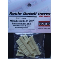 Mitsubishi Ki-51 Armament set III-6x flammable bombs+racks(H) (1:72)