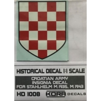 Helmet decal Croatian Army Insignia (1935, 1943) (1:1)