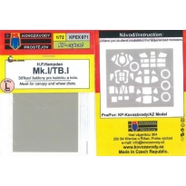 Kovozávody Prostějov KPEX071 Hampden mask for canopy and wheel disks (1:72)