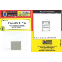 Kovozávody Prostějov KPEX073 Fieseler Fi 167 mask for canopy (1:72)