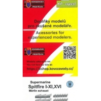 Kovozávody Prostějov KPEX079 Spitfire I-XI, XVI 3D Merlin exhaust (1:72)