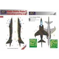 LF Models M7268 Hawker Siddeley Harrier T.2 Camouflage Painting Mask (1:72)