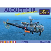 LF Models PE7283 Alouette III Light Utility Helicopter (France, Spain, Malta, Belgium, Switzerland) (1:72)