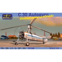 LF Models PE7288 C.30 Autogyro Civilian users worldwide ( Holland, Czechoslovakia, Lithuania, UK, Poland, Australia) (1:72)