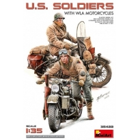 MiniArt 35422 U.S. Soldiers w/ WLA Motorcycles (1:35)