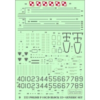 ModelMaker D72222 Polish F-16-C/D bock 52+ „Jastrząb” - generic set (1:72)