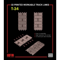 Rye Field Model 2023 3D Printed Workable Track Links for T-34 (1:35)