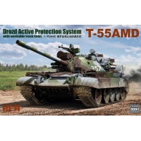 Rye Field Model 5091 T-55AMD Drozd Active Protection System (With Workable Track Links) (1:35)