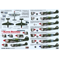 Rising Decals 72072U The Burma Banshees - P-40N-1 and N-5 of the 80th FG over Assam, India (decals for 7 a/c) (poprawiona reedycja) (1:72)