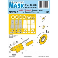 Special Mask 32006 Fiat G.50B Bicomando Mask (1:32)