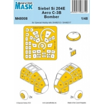 Special Mask 48008 Siebel Si 204E/Aero C-3B Bomber Mask (1:48)