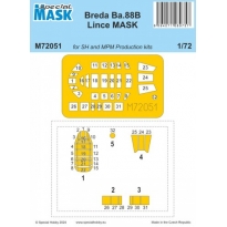 Special Mask 72051 Breda Ba.88B Lince Mask (1:72)