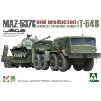 Takom 5013 MAZ-537G mid production with CHMZAP-5247G Semitrailer & T-54B (1:72)
