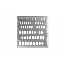 Tamiya 74154 Modeling Template (Rounded Rectangles/1-6 mm)