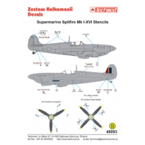 Supermarine Spitfire I-XVI Stencils (1:48)