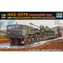 Trumpeter 00211 MAZ-537G intermediate type with MAZ/ChMZASP 5247G semi-trailer (1:35)