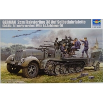 Trumpeter 01523 2cm Flakvierling 38 auf Sd.Kfz.7/1 Early w/Sd.Anh.51 (1:35)