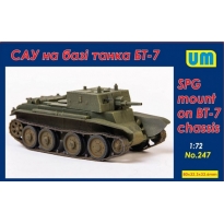 Unimodels 247 SPG mount on BT-7 chassis (1:72)