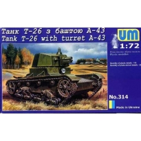 Unimodels 314 T-26 with turret A-43 (1:72)