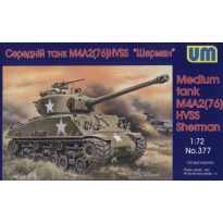 Unimodels 377 Medium Tank M4A2(76)W HVSS Sherman (1:72)