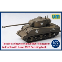 Unimodels 382 M4 Tank with Turret M26 Pershing Tank (1:72)