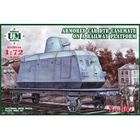 Unimodels 667 Armor car DTR-casemate on railway platform (1:72)