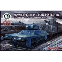 Unimodels 674 Armored Platform "Tank Destroyer" (as a part of the German armored train) (1:72)