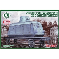 Unimodels 667 Armored Car DTR-Casemate on a Railway Platform (1:72)