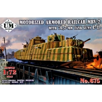 Unimodels 675 Motorized Armored Railcar MBV-2 with 76,2-mm Tank Guns L-11 (1:72)