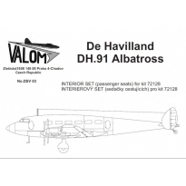 Valom DSV03 Interior set for 72128 DH.91 Albatross: Waloryzacja (1:72)