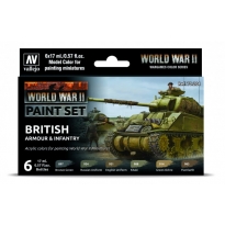 WWII British Armour & Infantry (6 x 17 ml.)