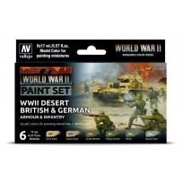 Desert British & German Armour & Infantry (6 x 17 ml.)