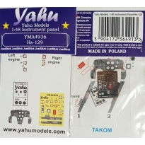 Yahu Models YMA4936 Hs-129: Tablica przyrządów (1:48)
