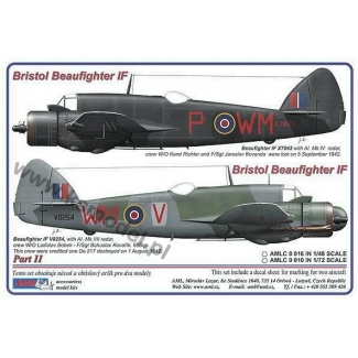 AML C9010 B.Beaufighter - Part II / 2 decal versions : WMoP,WMoV (1:72)